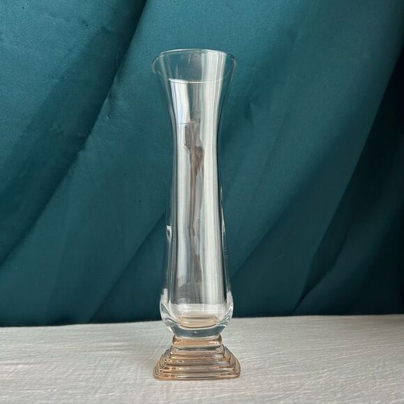 Italian Bormioli Rocco Classic Pale Pink Bud Vase - Picture 1 of 8